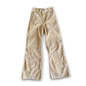 Vintage 1970s Landlubber Groovy High Waisted Tan Corduroy Flare Pants